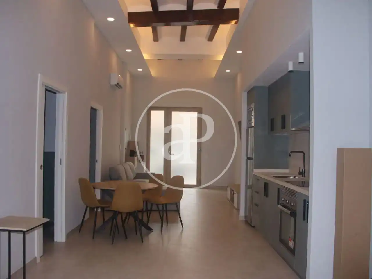 Kitchen of Flat for rent in Valencia  with Air Conditioner, Heating and Terrace