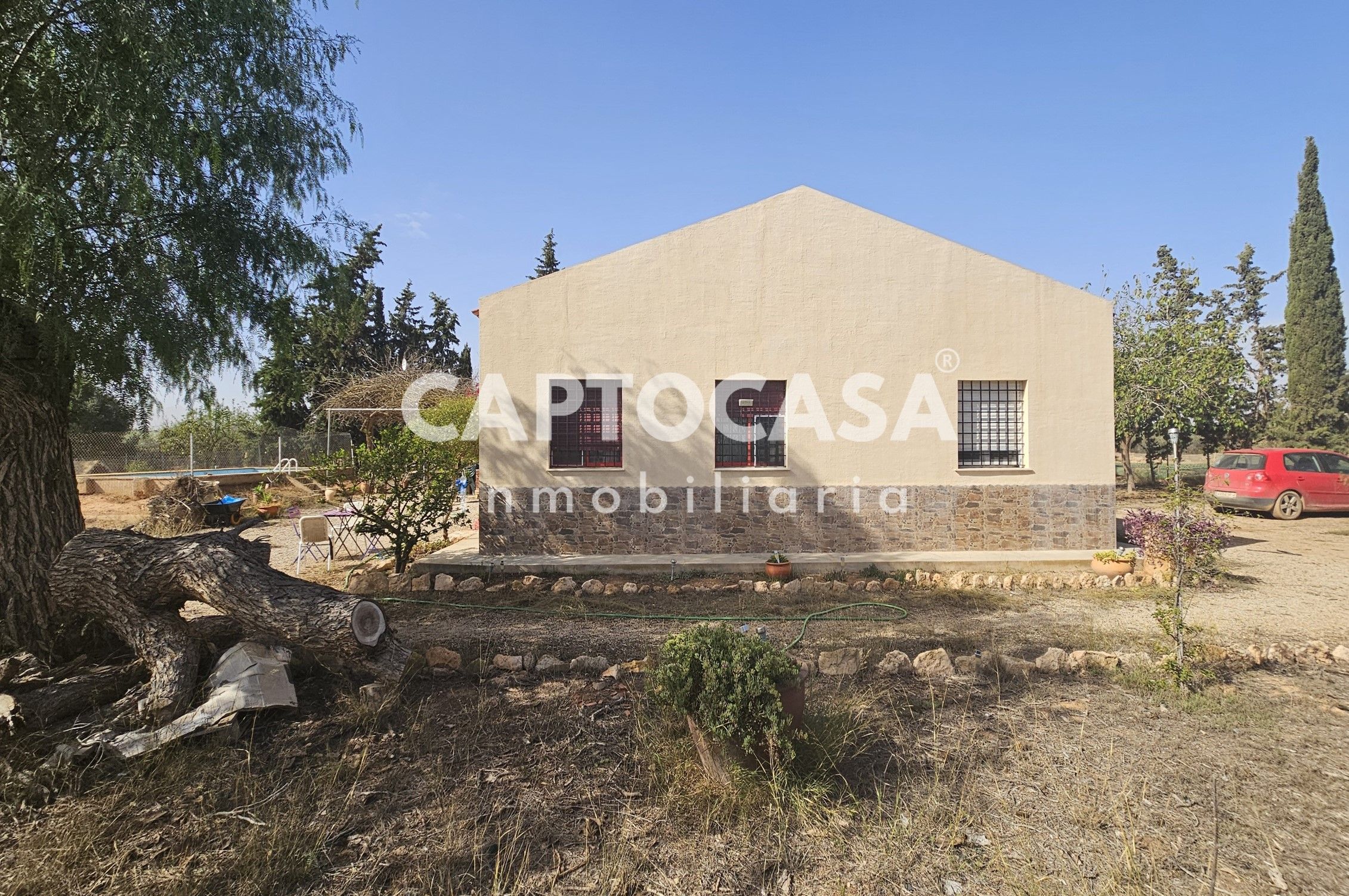 Vista exterior de Finca rústica en venda en Cartagena amb Aire condicionat, Jardí privat i Piscina