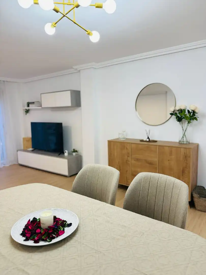 Living room of Flat for rent in Castellón de la Plana / Castelló de la Plana  with Furnished, Washing machine and TV