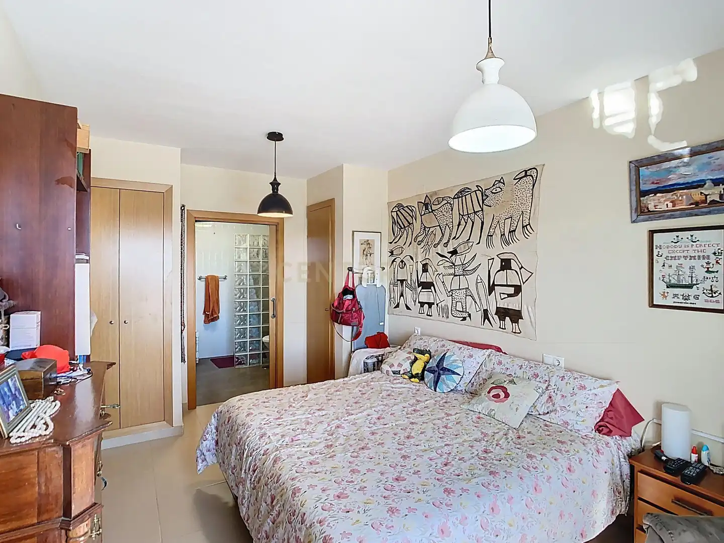Schlafzimmer von Wohnung zum Verkauf in Málaga mit Klimaanlage, Privatgarten und Schwimmbad