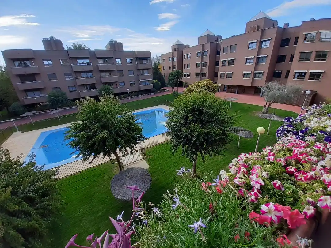 Swimming pool of Flat for rent in Pozuelo de Alarcón  with Air Conditioner, Heating and Parquet flooring