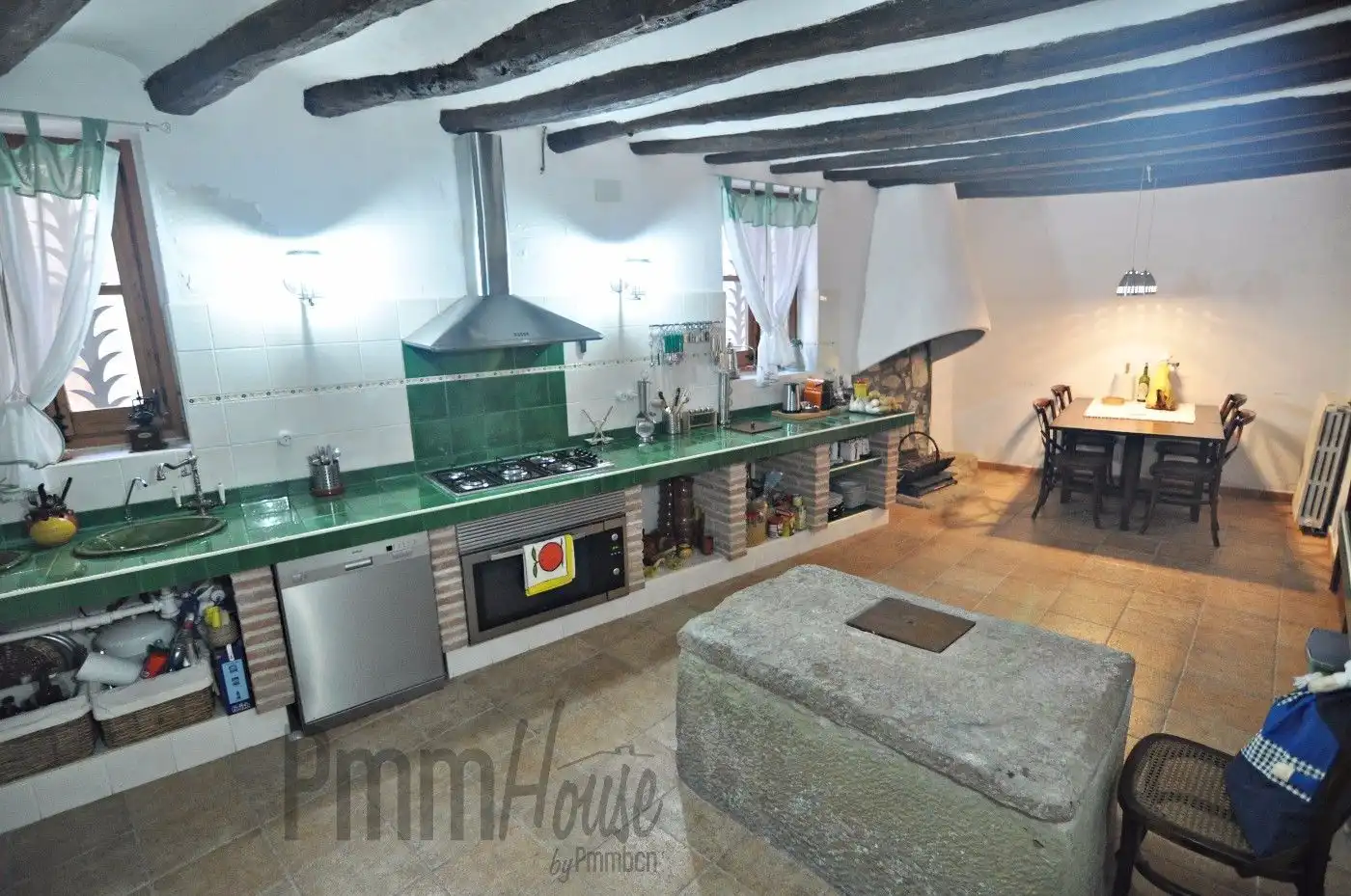 Cocina de Finca rústica en venta en Calonge de Segarra con Terraza, Trastero y Piscina