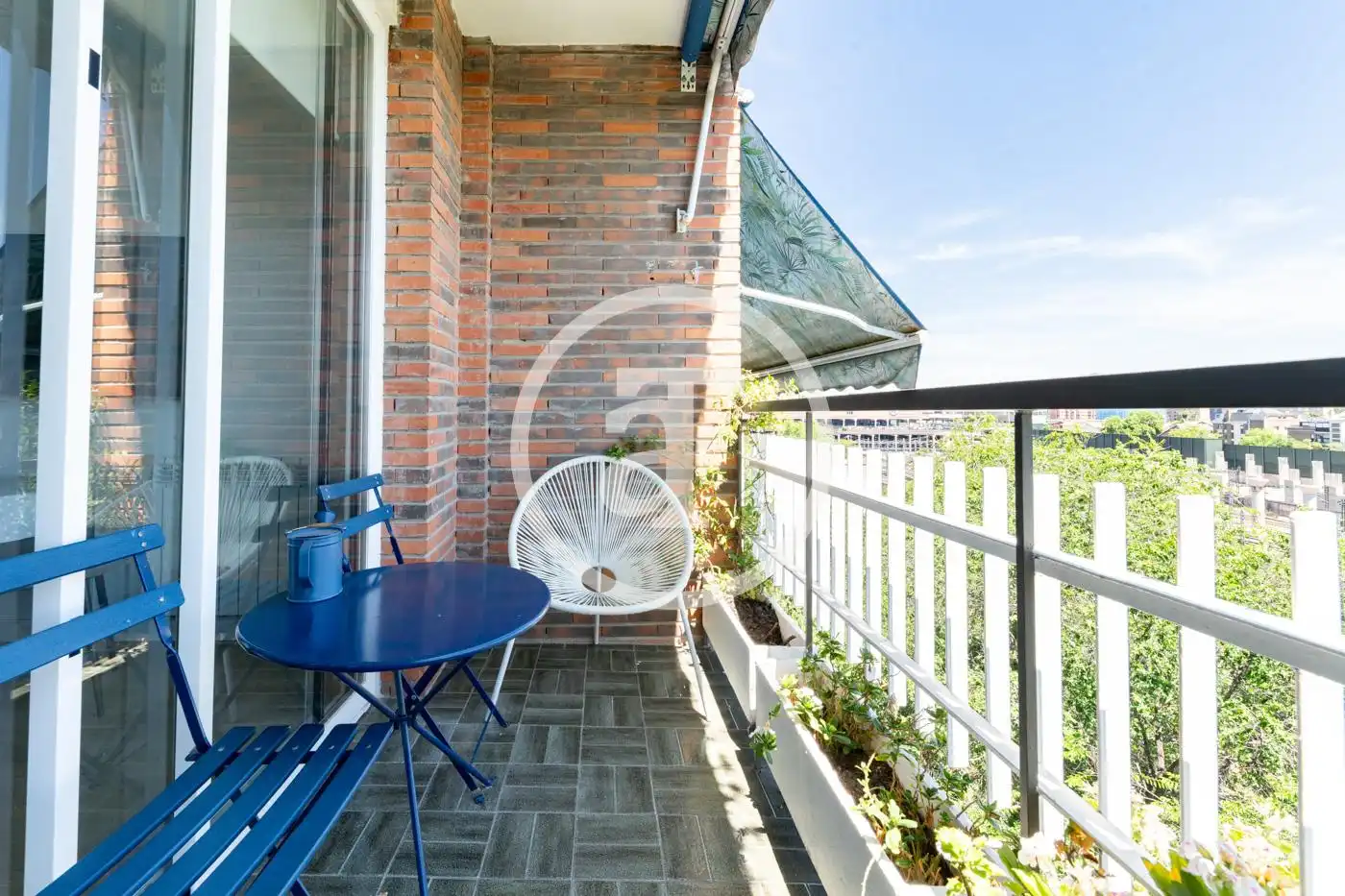Terraza de Piso de alquiler en Madrid con Aire acondicionado, Calefacción y Amueblado