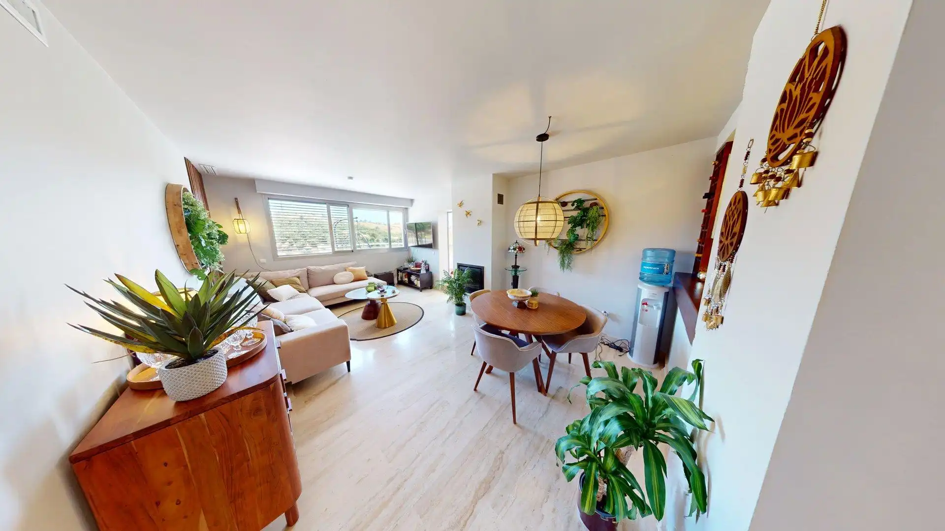 Wohnzimmer von Wohnung zum Verkauf in Mijas mit Klimaanlage, Heizung und Privatgarten