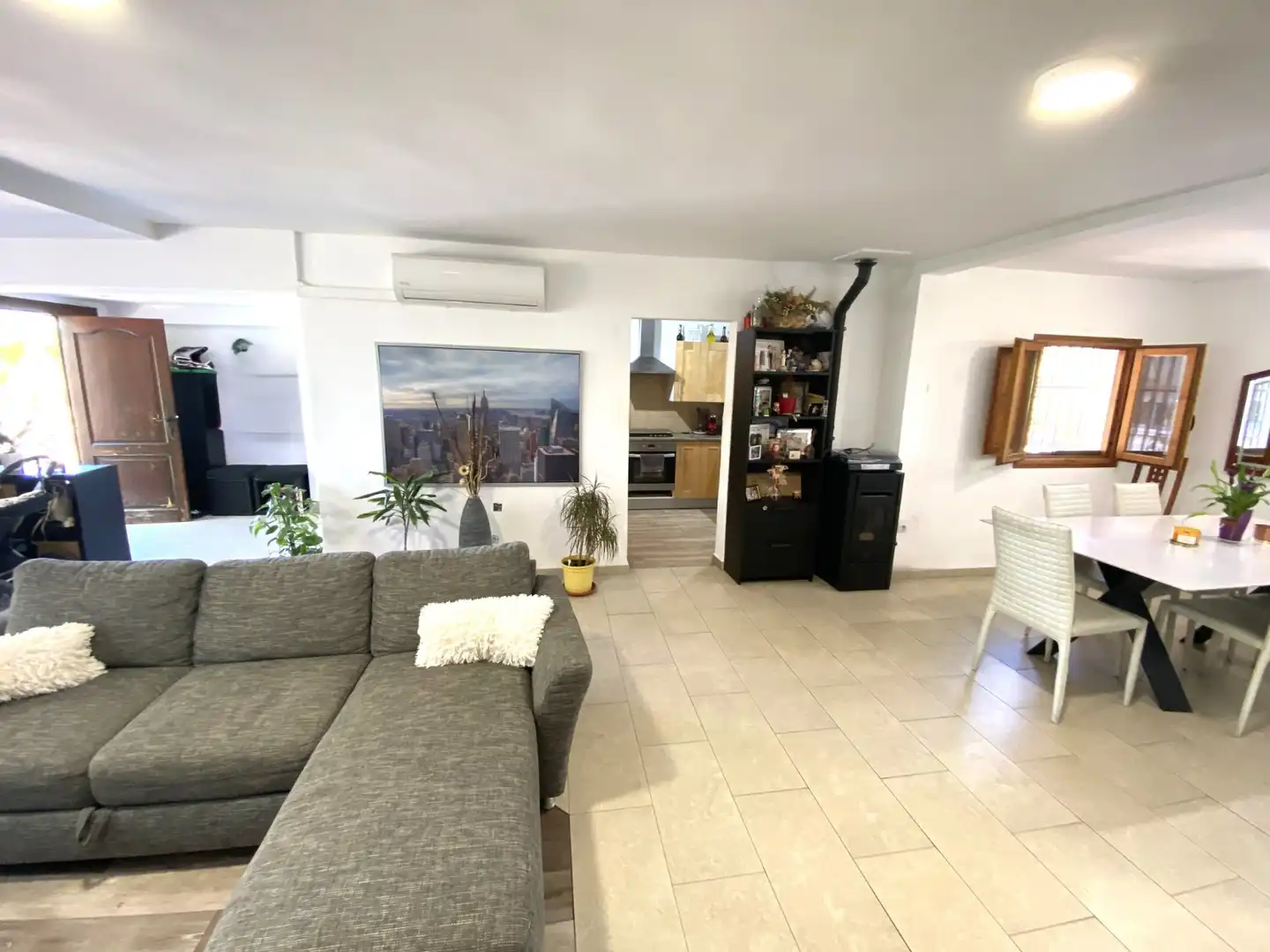 Sala de estar de Casa o chalet en venta en Sax con Aire acondicionado, Parquet y Horno