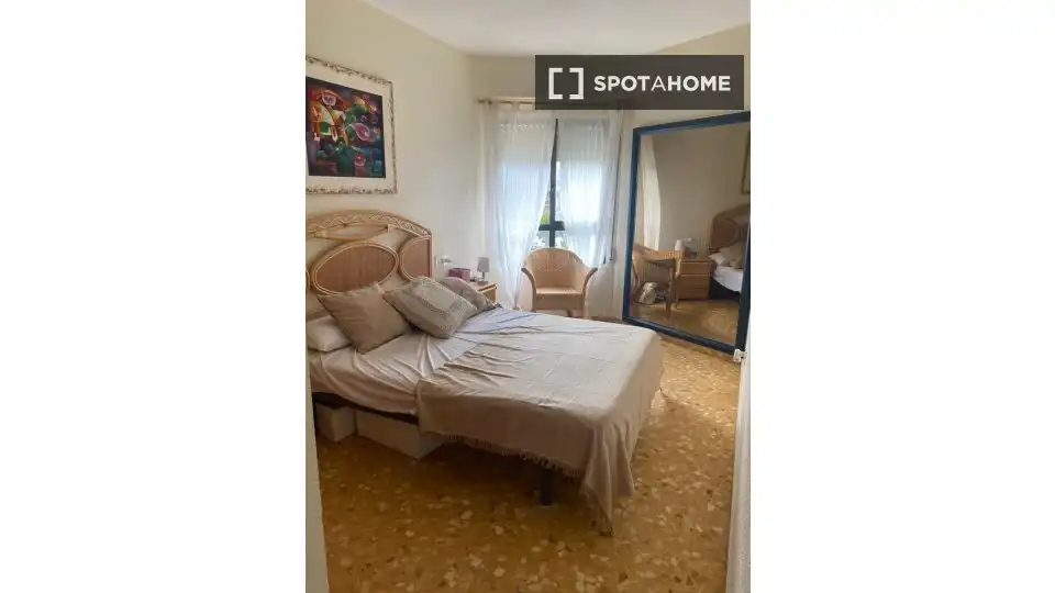 Bedroom of Flat for rent in Sueca  with Air Conditioner, Heating and Furnished