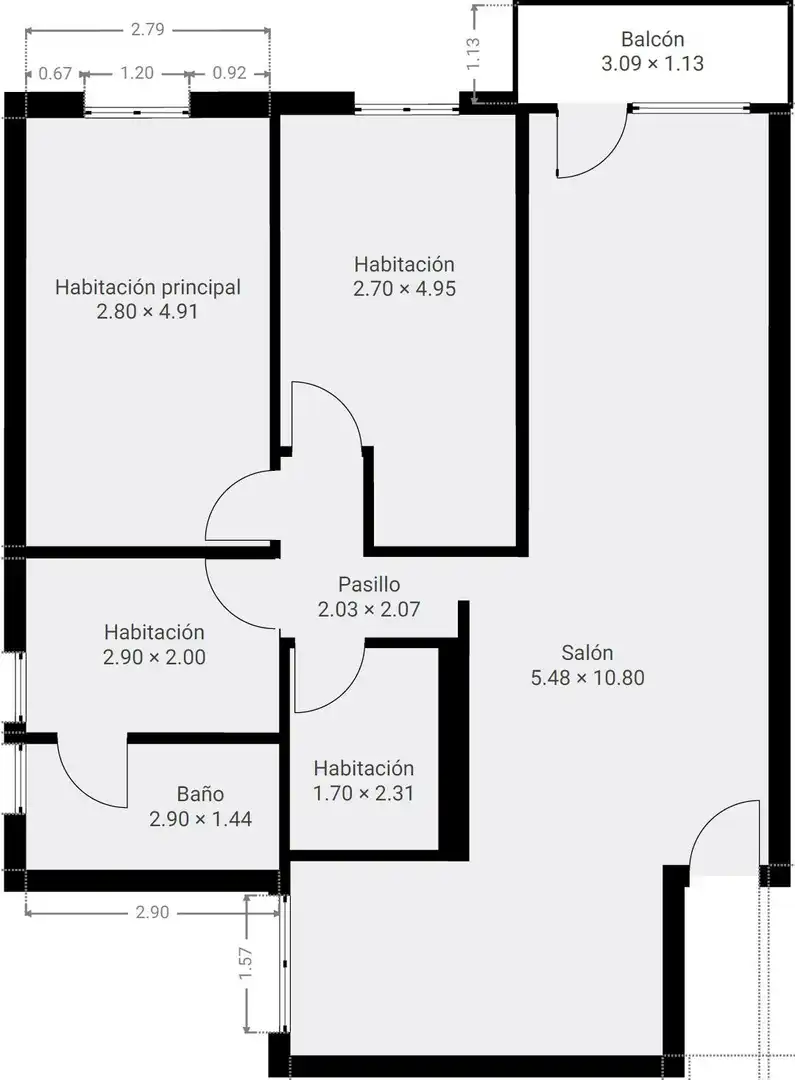 Piso en venta en  Pamplona / Iruña con Calefacción, Amueblado y Balcón