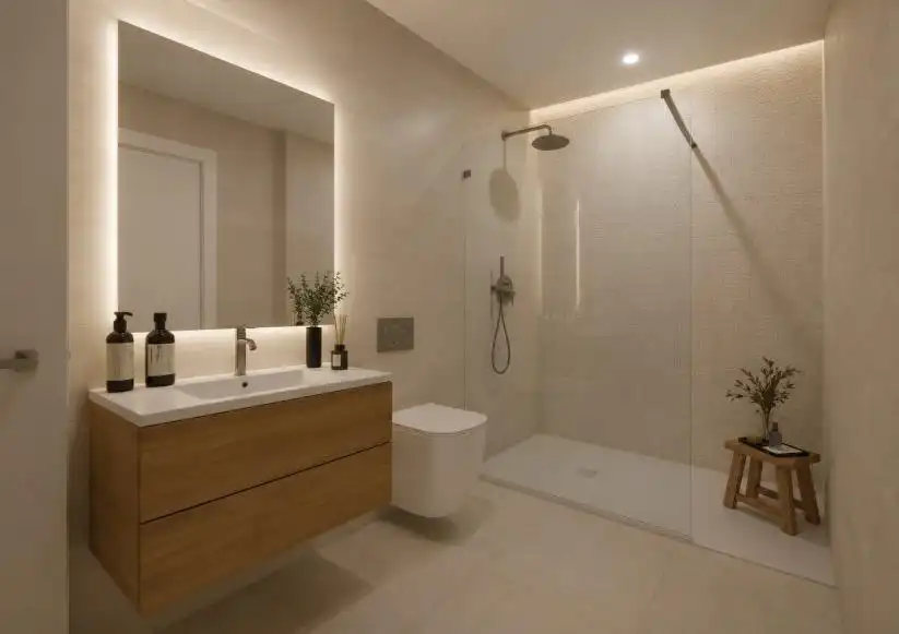 Baño de Apartamento en venta en Santa Pola con Calefacción, Jardín privado y Terraza
