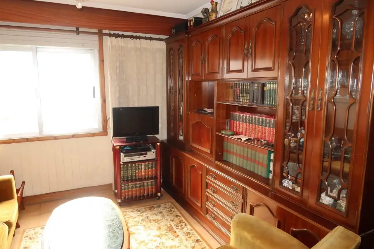 Living room of Flat for sale in A Coruña Capital   with Heating and Parquet flooring