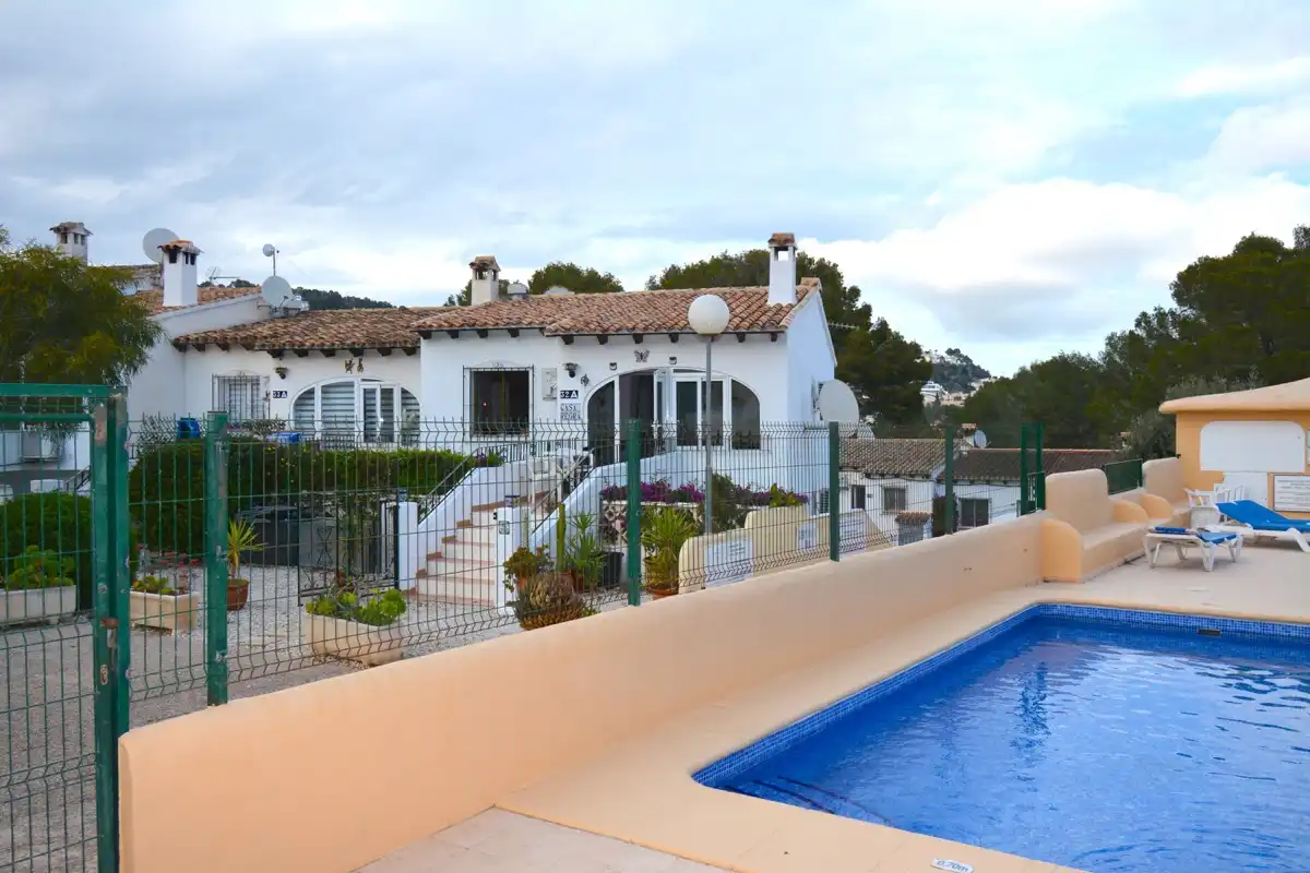 Exterior view of Detached homes for sale in Moraira  with Air Conditioner and Community pool