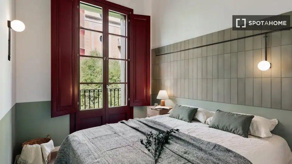 Habitación de Piso de alquiler en Barcelona con Aire acondicionado, Calefacción y Amueblado