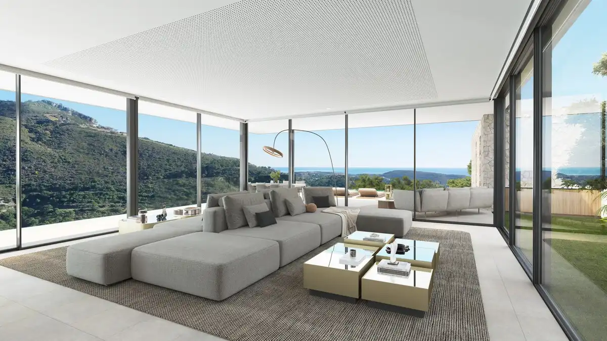 Sala de estar de Casa o chalet en venta en Benahavís con Aire acondicionado, Jardín privado y Terraza