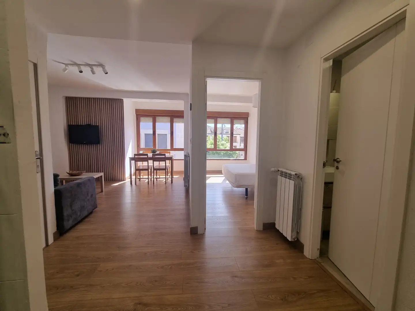 Sala d'estar de Apartament de lloguer en Soria Capital  amb Calefacció, Parquet i Moblat