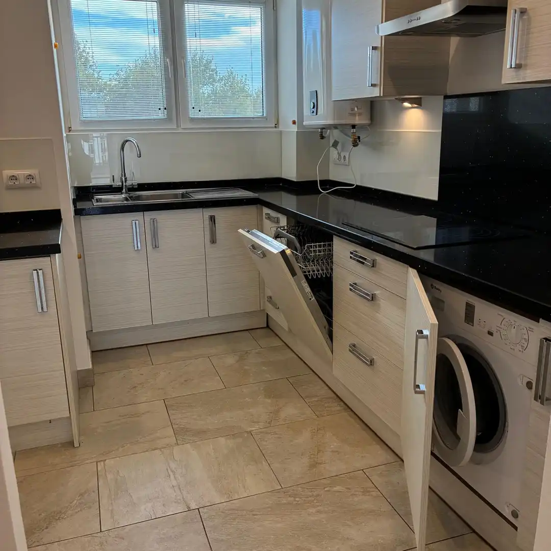 Cocina de Apartamento de alquiler en Jávea / Xàbia con Aire acondicionado, Calefacción y Jardín privado