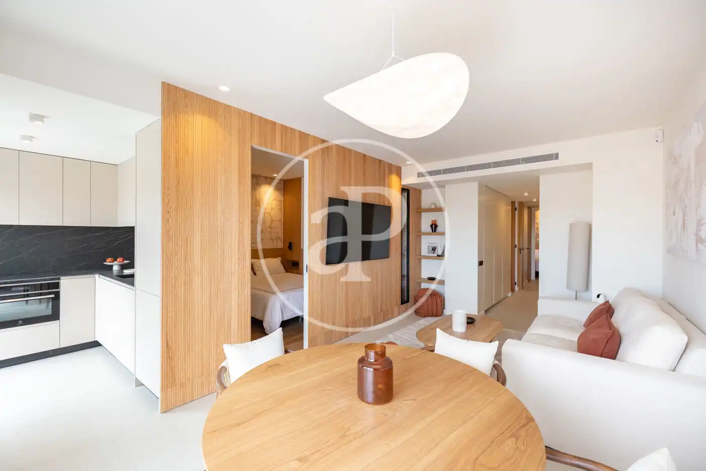 Wohnzimmer von Wohnung zum Verkauf in Barcelona mit Klimaanlage, Heizung und Terrasse