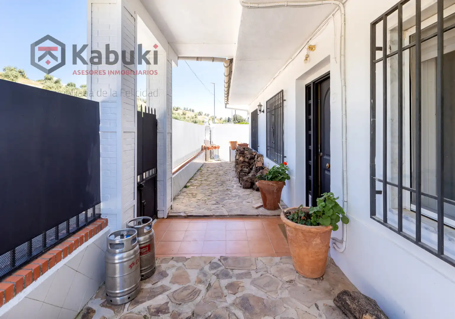 Vista exterior de Casa o chalet en venta en Deifontes con Calefacción, Jardín privado y Piscina