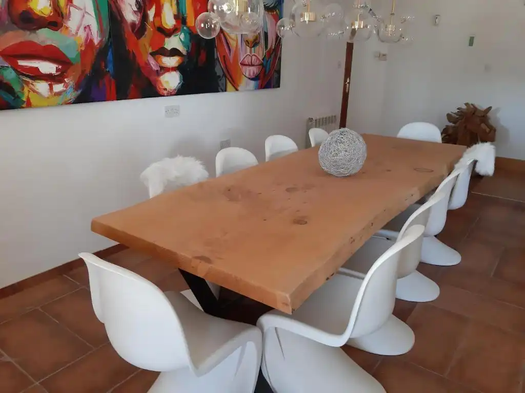 Esszimmer von Haus oder Chalet zur Miete in L'Ametlla de Mar  mit Klimaanlage, Privatgarten und Schwimmbad