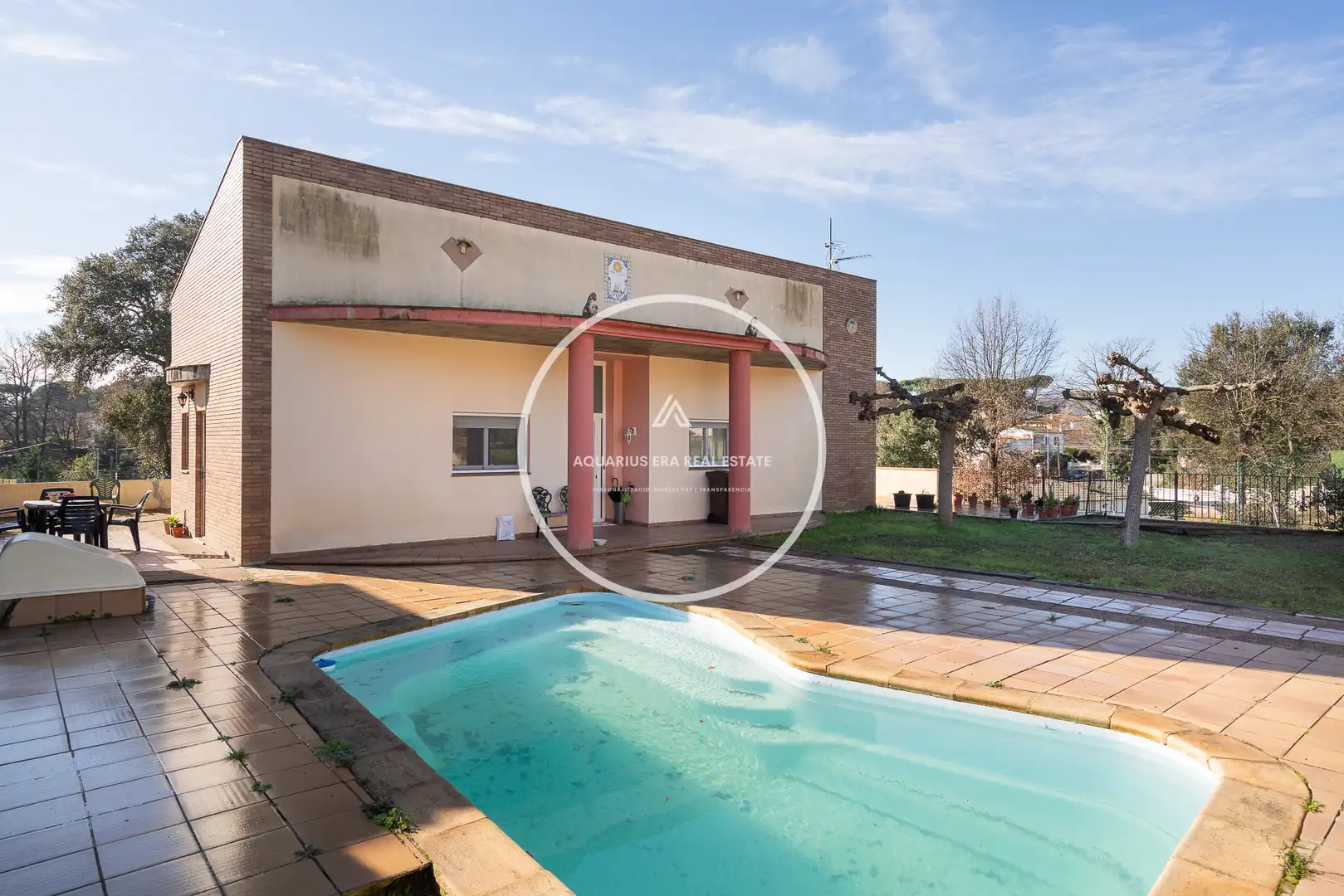 Vista exterior de Casa o chalet en venta en Santa Coloma de Farners con Calefacción, Jardín privado y Piscina