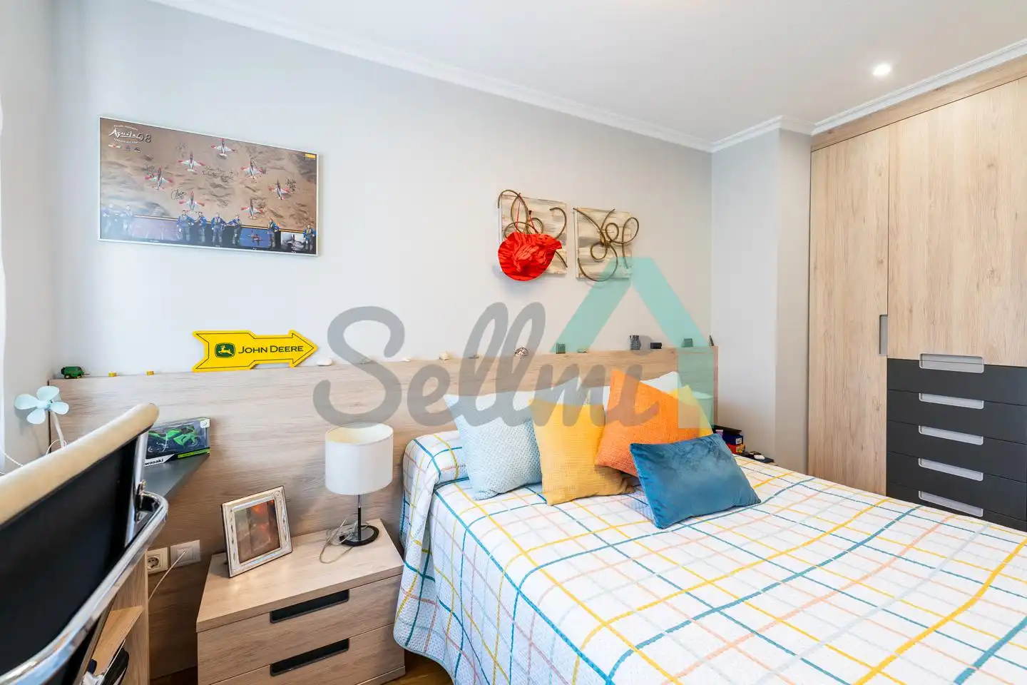 Schlafzimmer von Einfamilien-Reihenhaus zum Verkauf in Vegadeo mit Heizung, Privatgarten und Terrasse