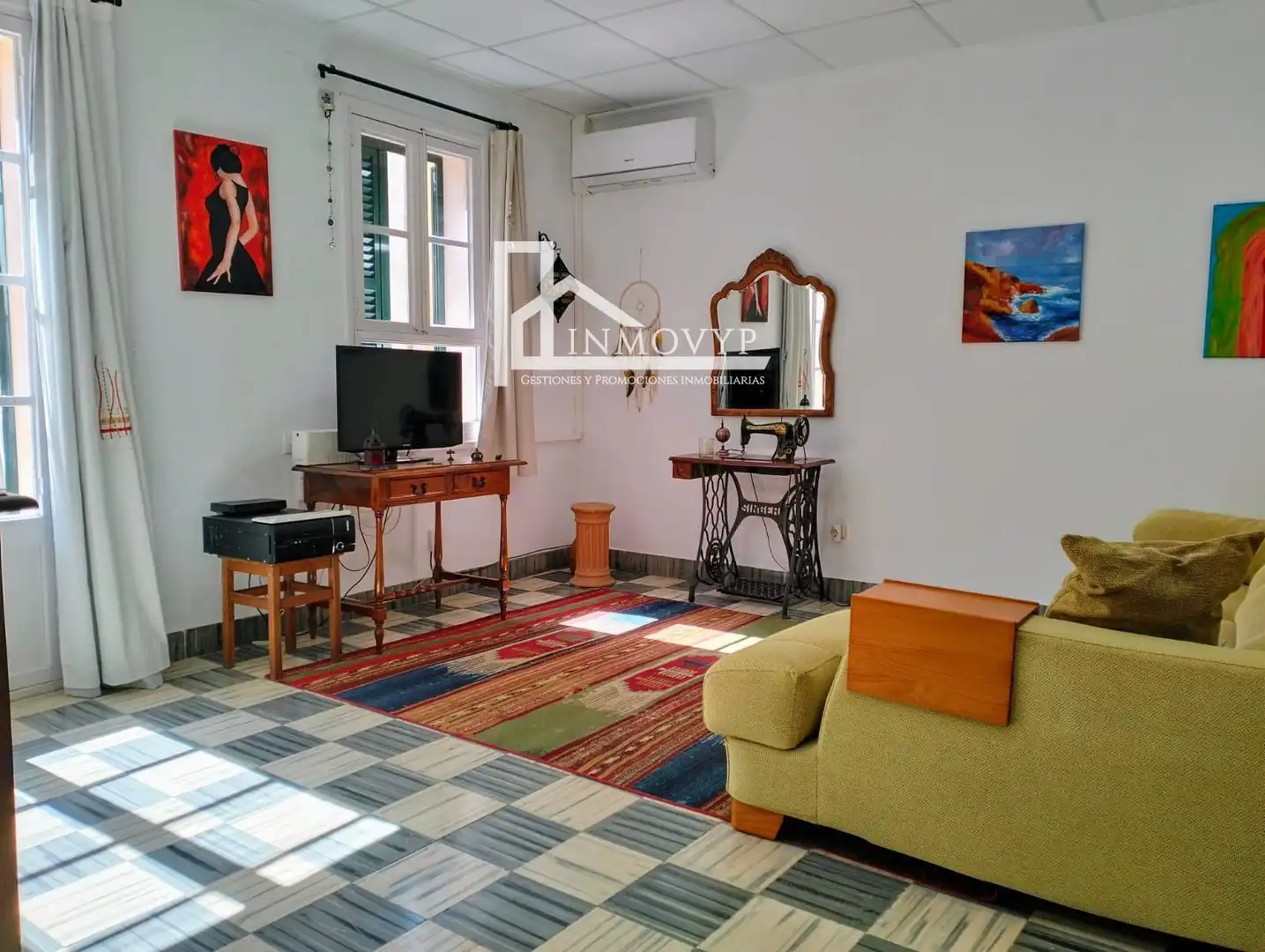 Sala de estar de Piso en venta en Inca con Aire acondicionado, Terraza y Amueblado