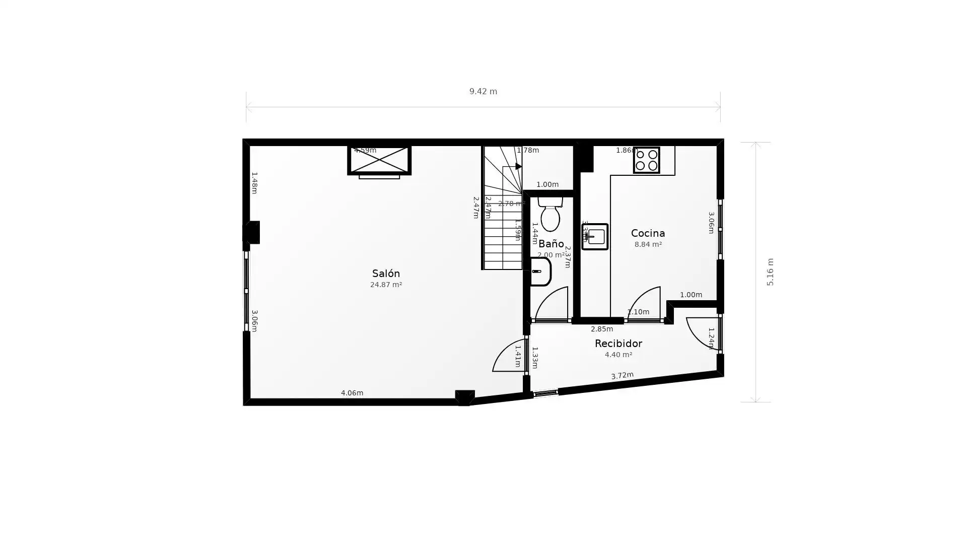 Dúplex en venta en Biescas con Calefacción, Trastero y Amueblado
