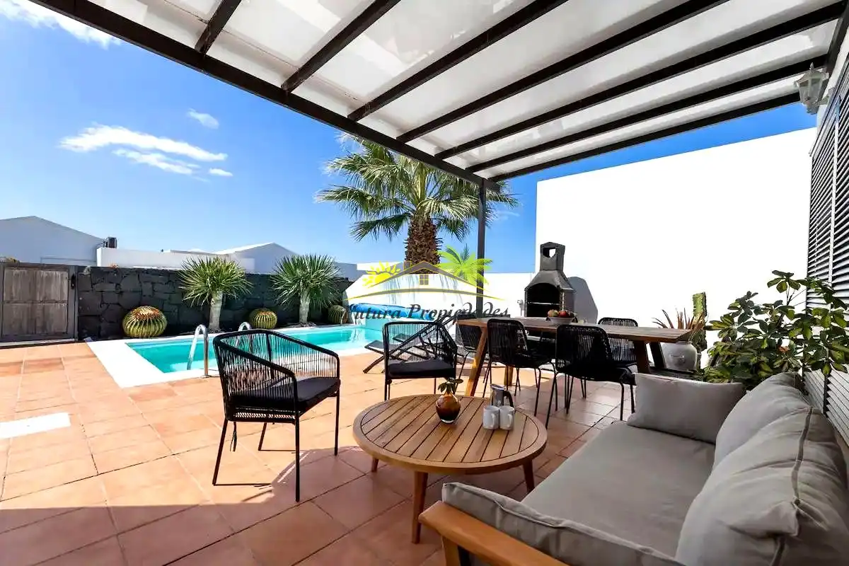 Terraza de Casa o chalet en venta en Yaiza con Aire acondicionado, Jardín privado y Piscina