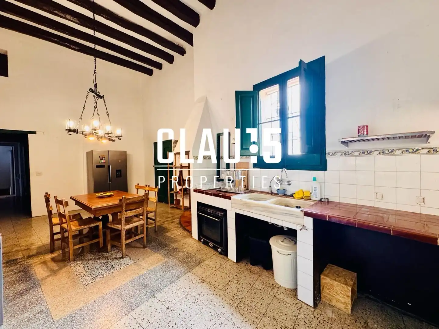 Cocina de Finca rústica en venta en Pineda de Mar con Jardín privado, Terraza y Amueblado