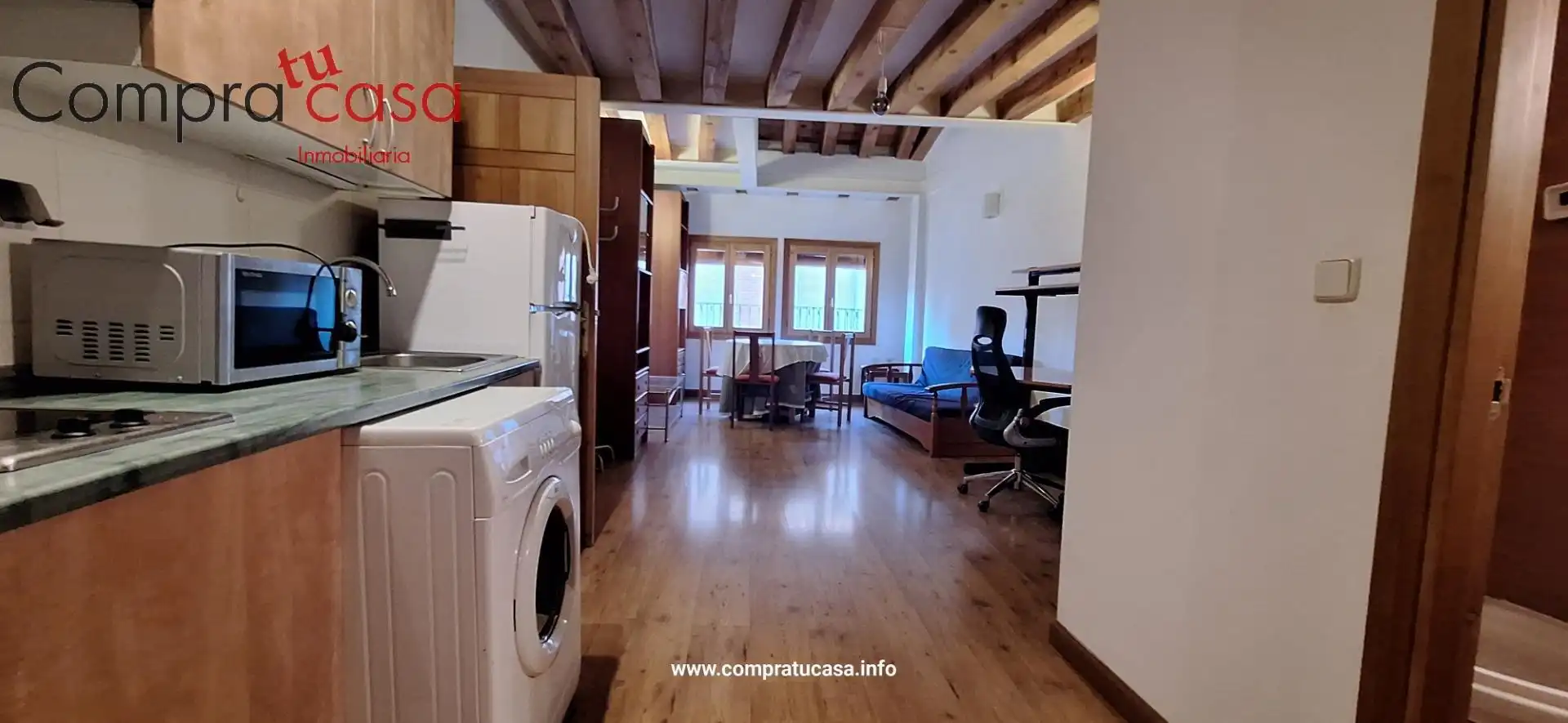 Cocina de Estudio de alquiler en Segovia con Calefacción, Amueblado y Balcón