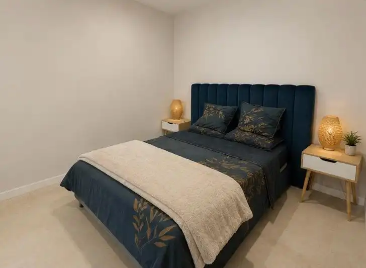 Habitación de Casa adosada de alquiler en Finestrat con Aire acondicionado, Jardín privado y Terraza