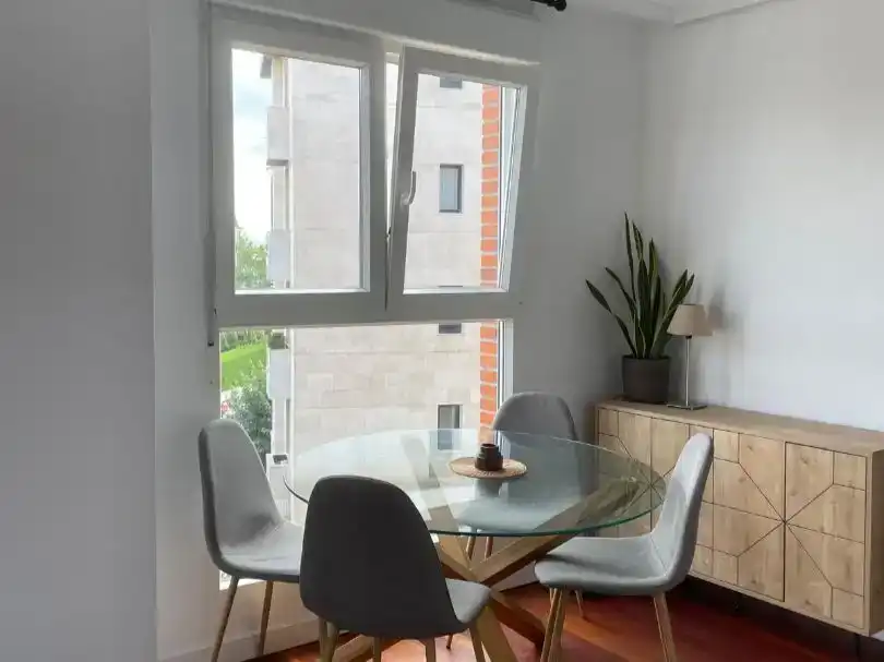 Terraza de Dúplex de alquiler en Santander con Aire acondicionado, Parquet y Amueblado
