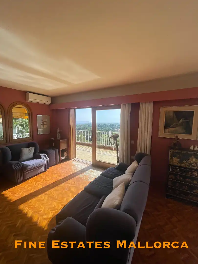 Sala d'estar de Casa o xalet en venda en  Palma de Mallorca amb Jardí privat, Terrassa i Piscina