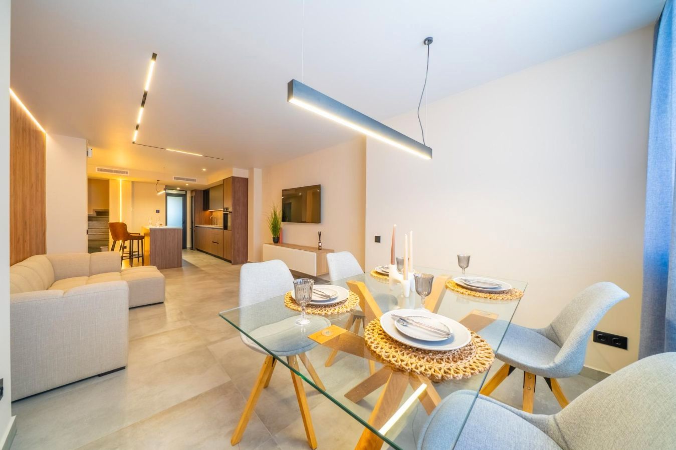 Dining room of Apartments for sale in Villajoyosa / La Vila Joiosa  with Air Conditioner, Heating and Private garden
