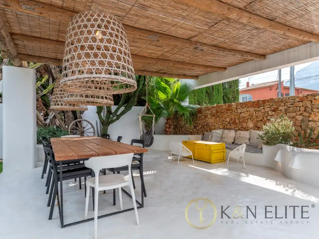 Terrassa de Casa o xalet de lloguer en Dénia amb Aire condicionat, Jardí privat i Terrassa