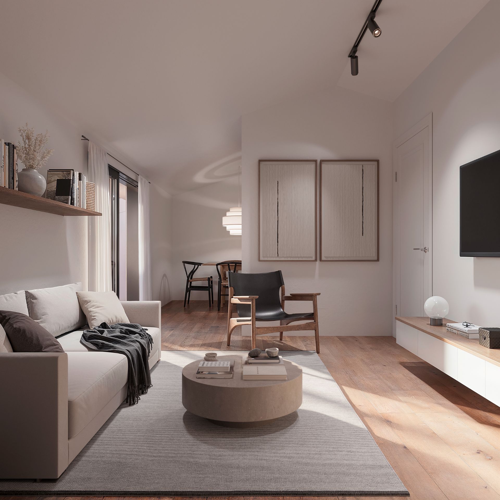 Living room of Apartment for sale in Cardedeu  with Heating, Parquet flooring and Terrace