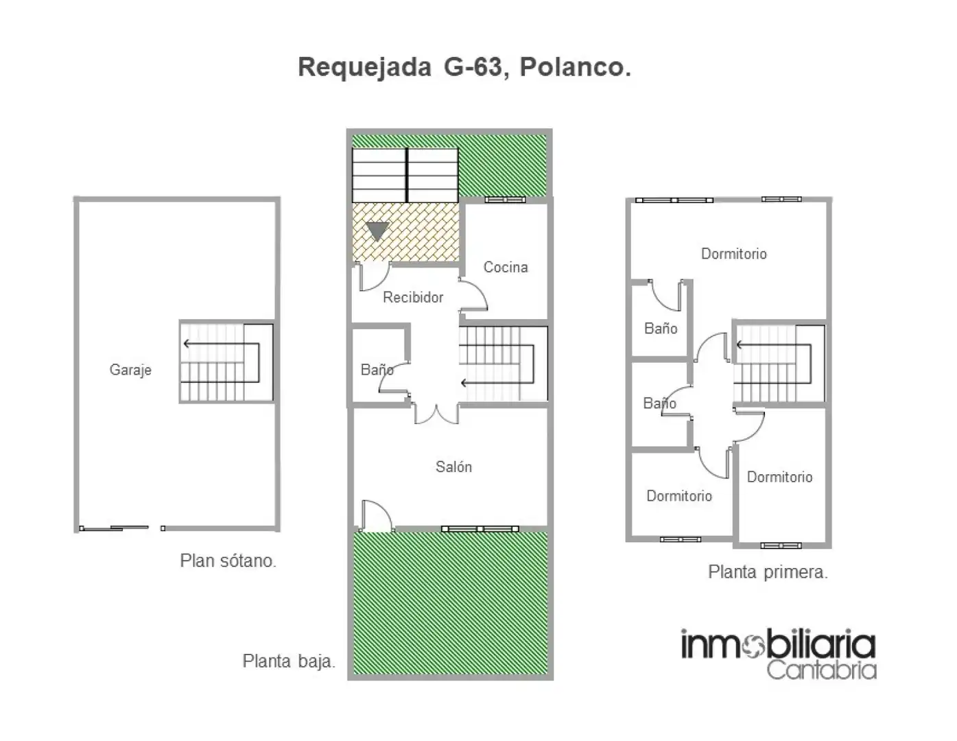 Einfamilien-Reihenhaus zur Miete in Polanco mit Heizung, Privatgarten und Terrasse