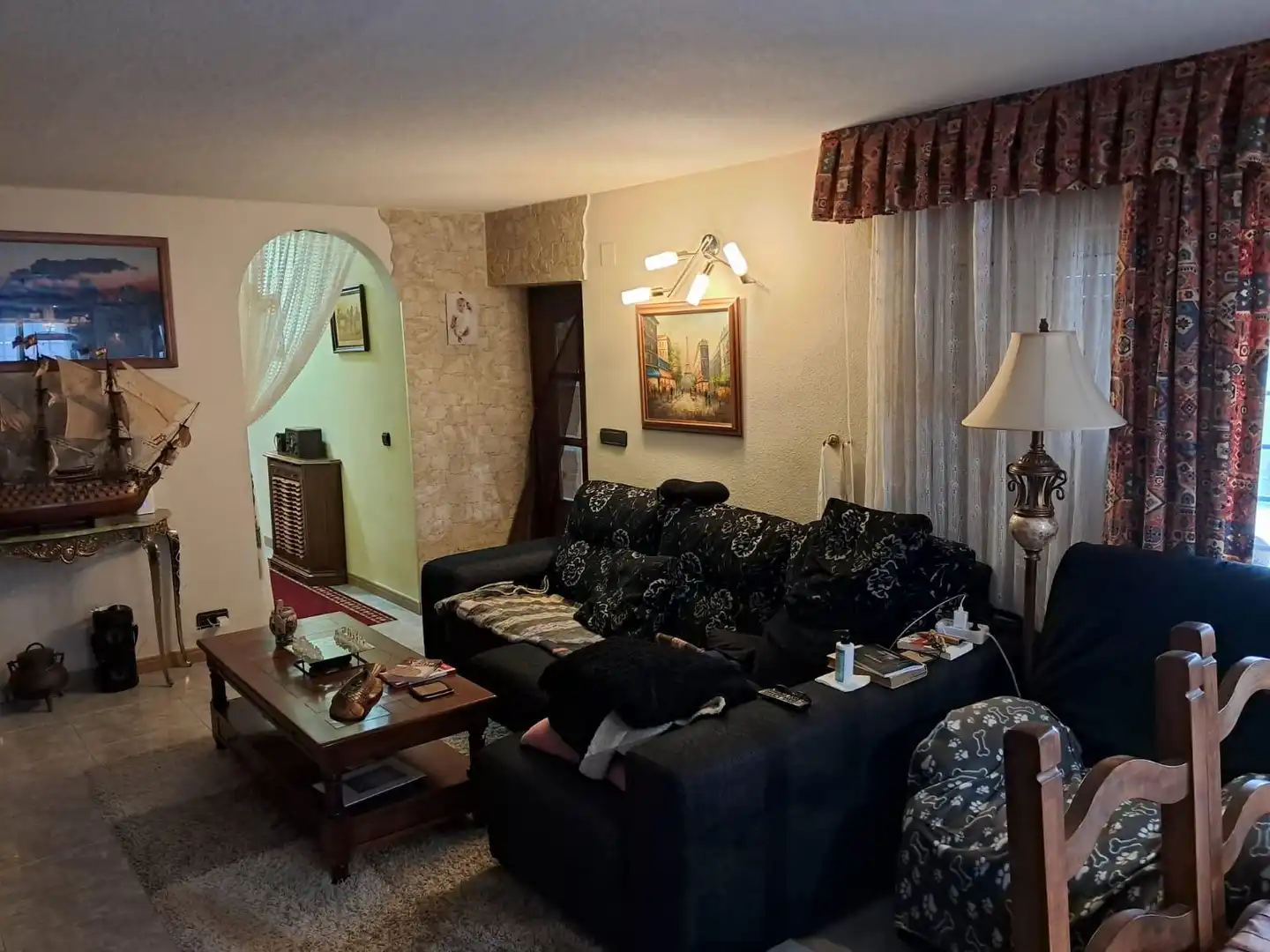 Wohnzimmer von Wohnung zum Verkauf in La Vellés  mit Privatgarten und Schwimmbad