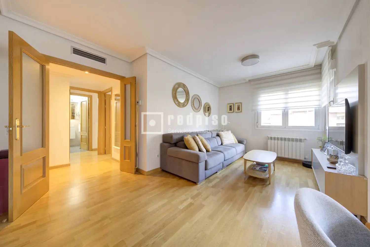 Wohnzimmer von Wohnung zum Verkauf in Boadilla del Monte mit Klimaanlage, Heizung und Privatgarten