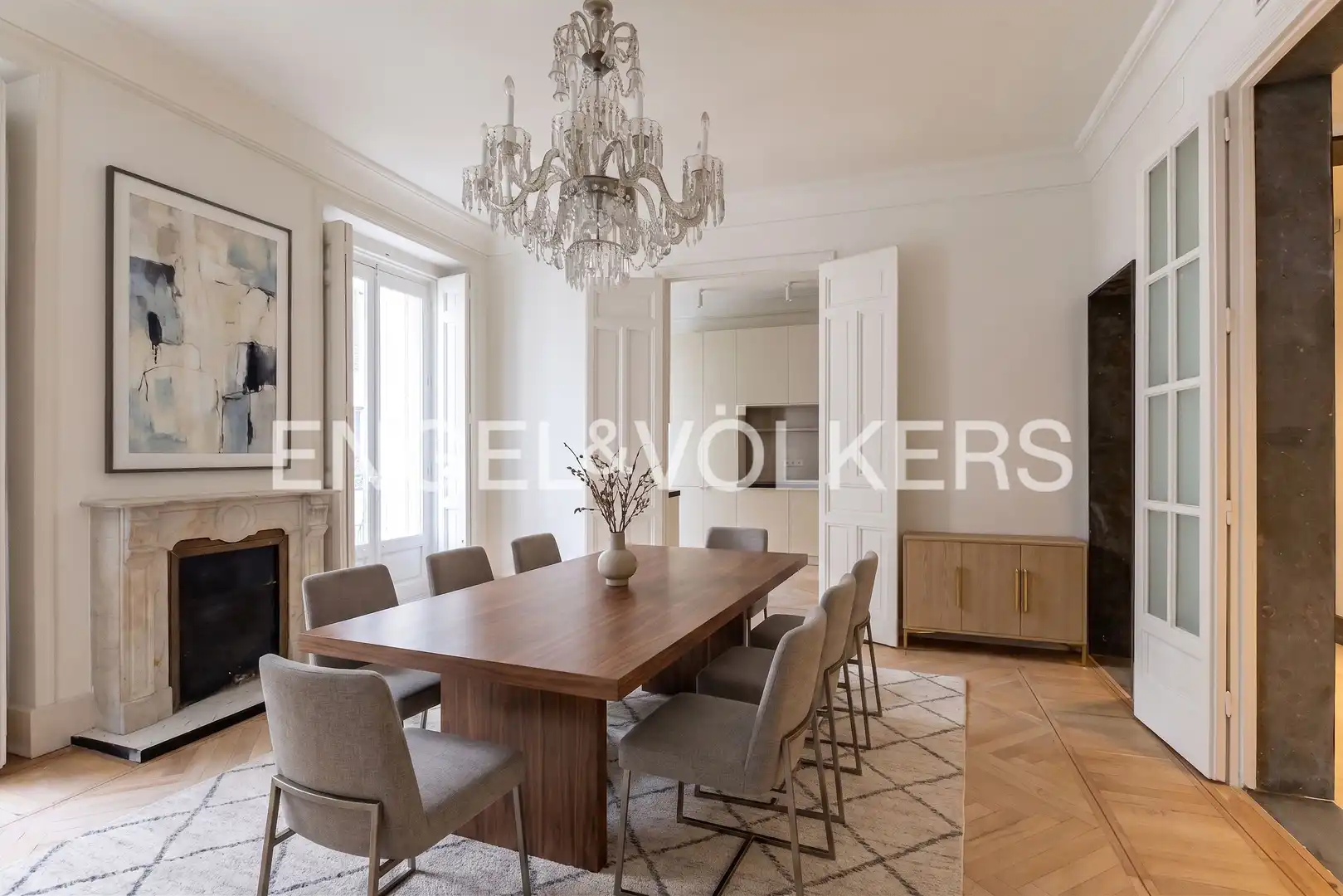 Esszimmer von Wohnung zur Miete in Madrid mit Klimaanlage, Heizung und Balkon
