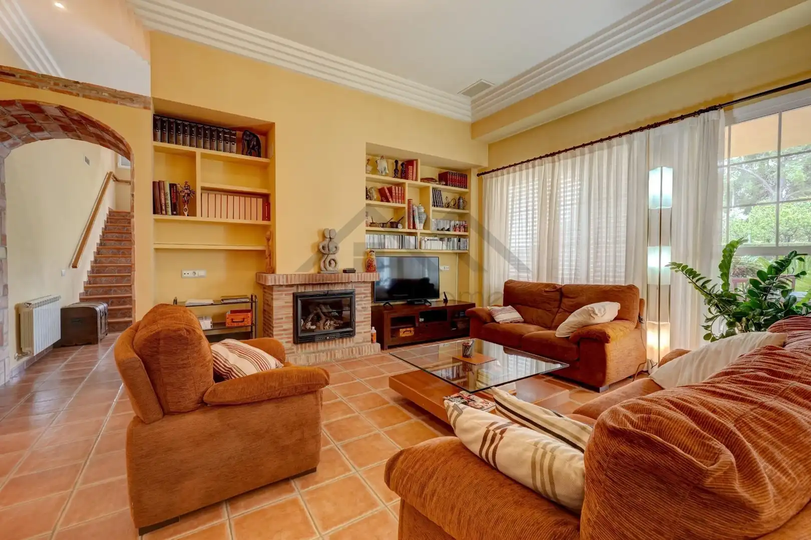 Living room of Houses for sale in La Pobla de Vallbona  with Heating, Private garden and Terrace