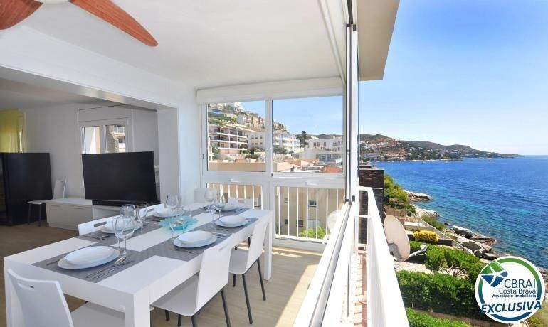 Terrace of Apartment for sale in Roses  with Heating, Parquet flooring and Terrace