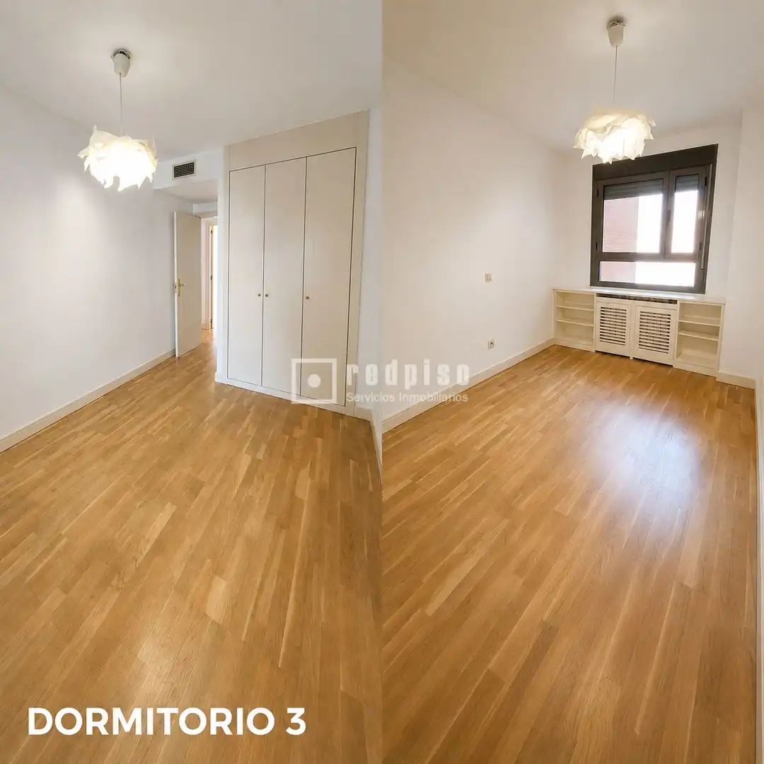 Dormitori de Pis de lloguer en Madrid amb Aire condicionat, Calefacció i Jardí privat