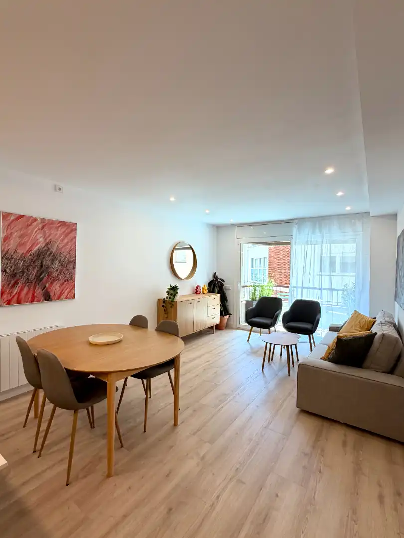 Sala de estar de Piso en venta en Girona con Aire acondicionado, Calefacción y Parquet