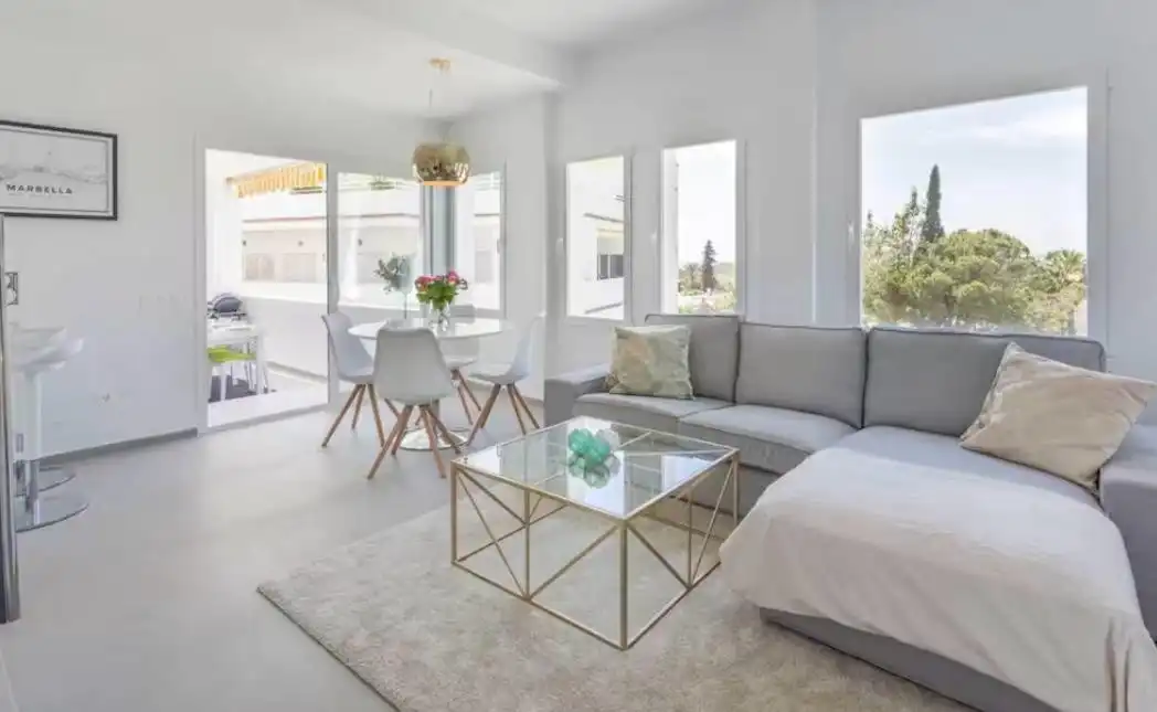 Living room of Apartments for rent in Marbella  with Air Conditioner, Furnished and TV