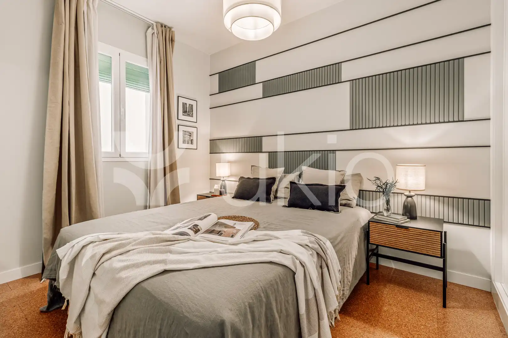 Schlafzimmer von Wohnungen zur Miete in Madrid mit Klimaanlage, Heizung und Möbliert