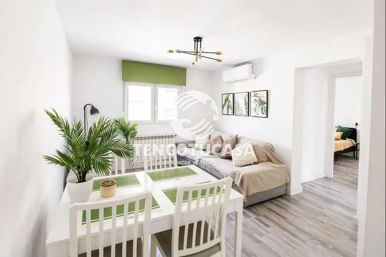 Living room of Flat for rent in Madrid  with Air Conditioner, Heating and Furnished