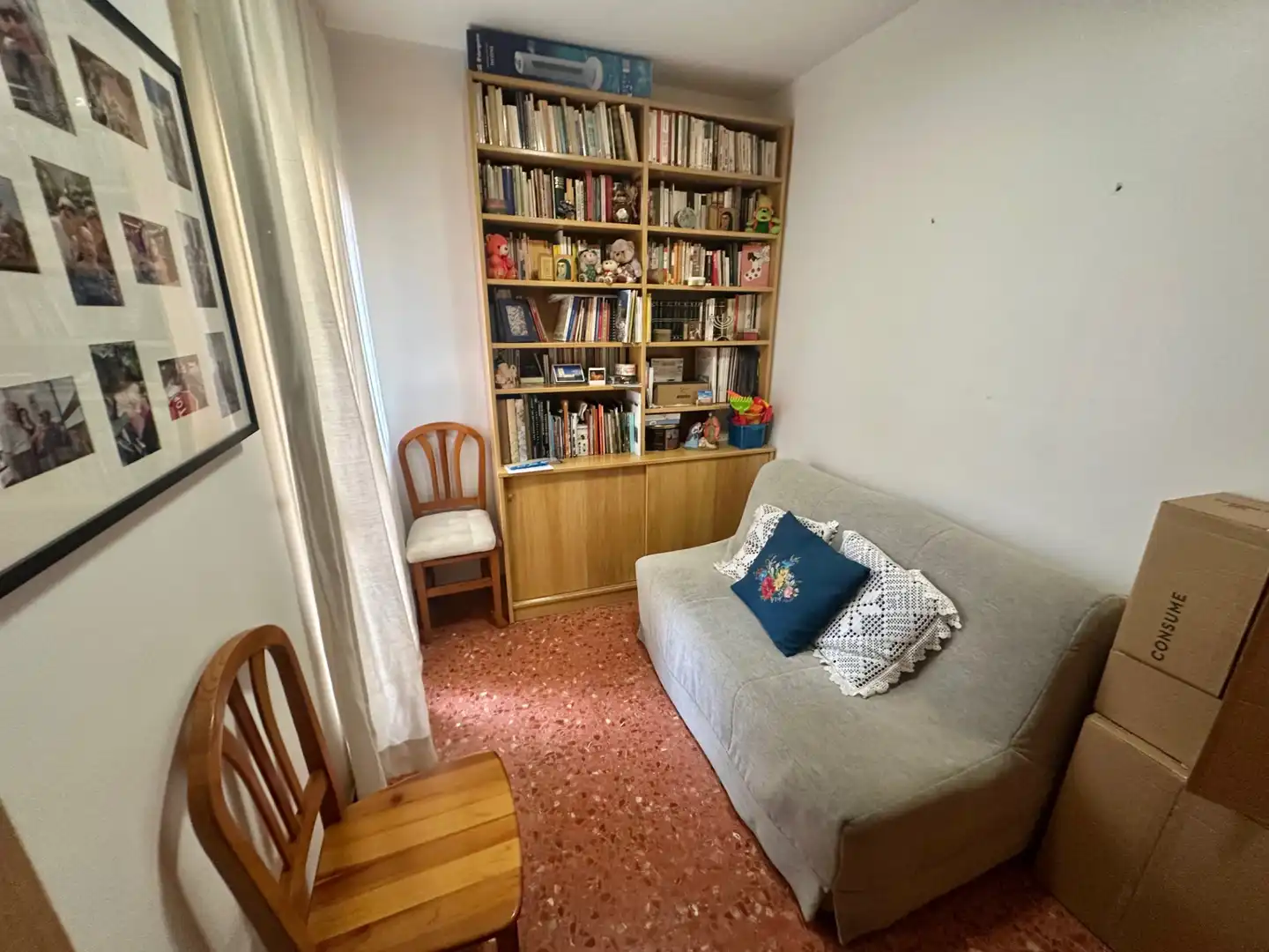 Sala de estar de Piso en venta en Santa Coloma de Gramenet con Calefacción, Amueblado y Horno