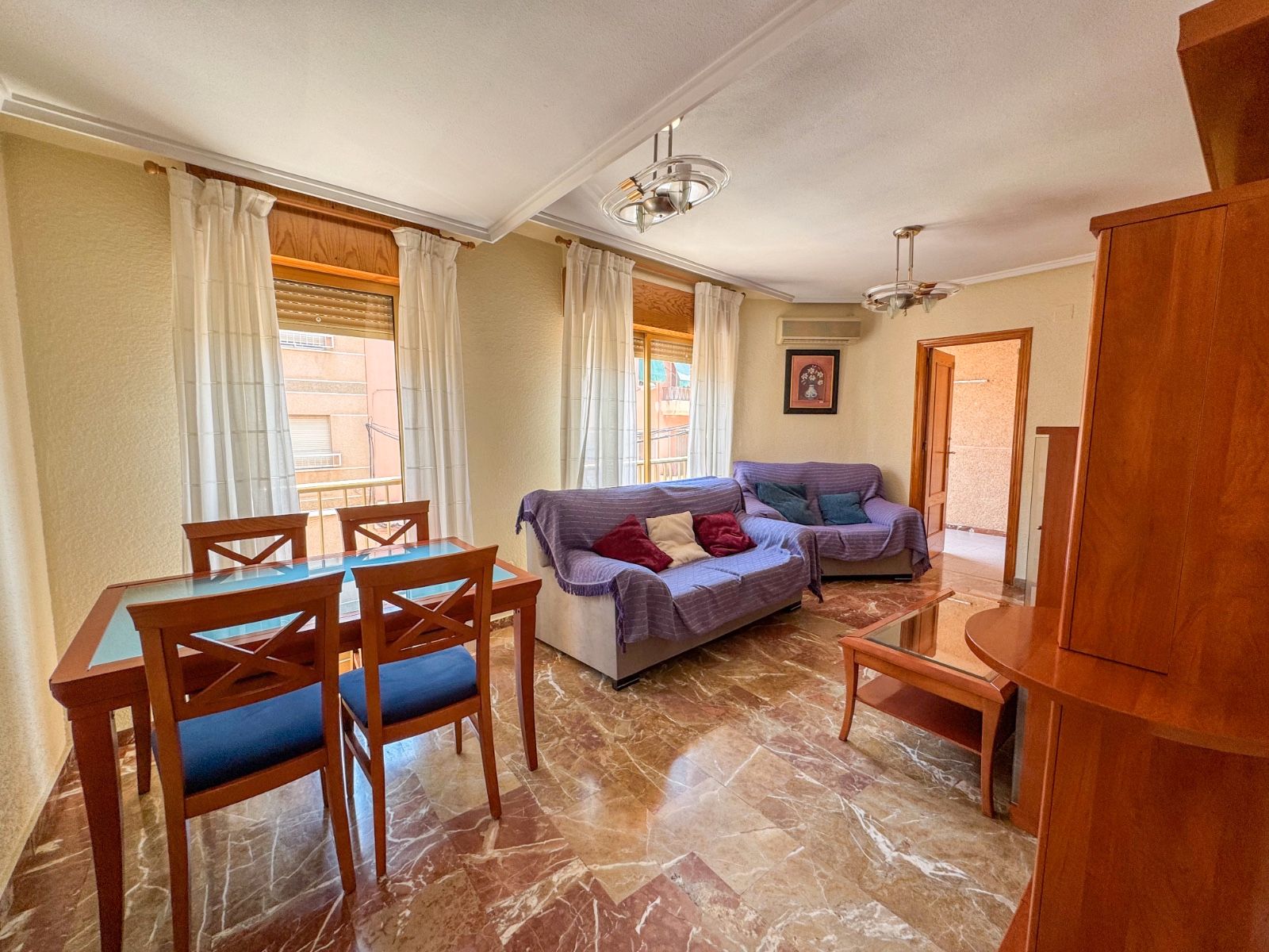Living room of House or chalet to rent in Orihuela  with Air Conditioner, Terrace and Furnished