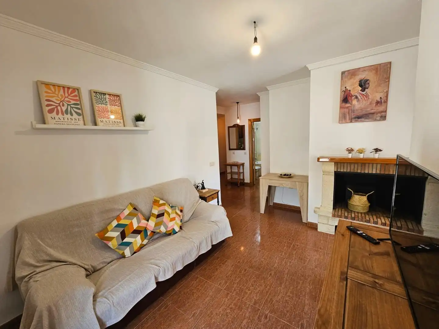 Living room of Flat for sale in Laujar de Andarax  with Terrace, Furnished and Balcony