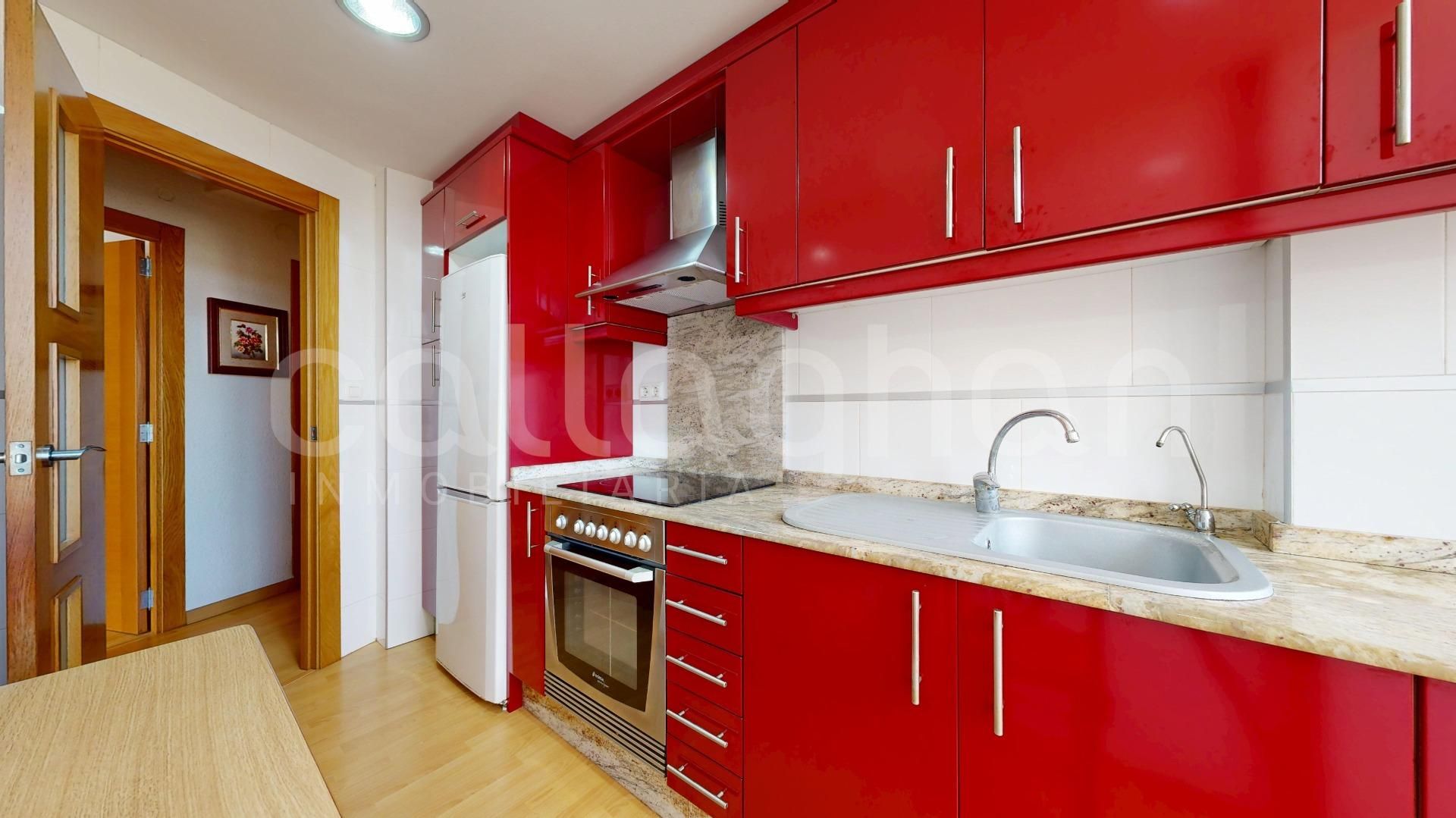 Kitchen of Flat for sale in  Valencia Capital  with Air Conditioner, Parquet flooring and Terrace