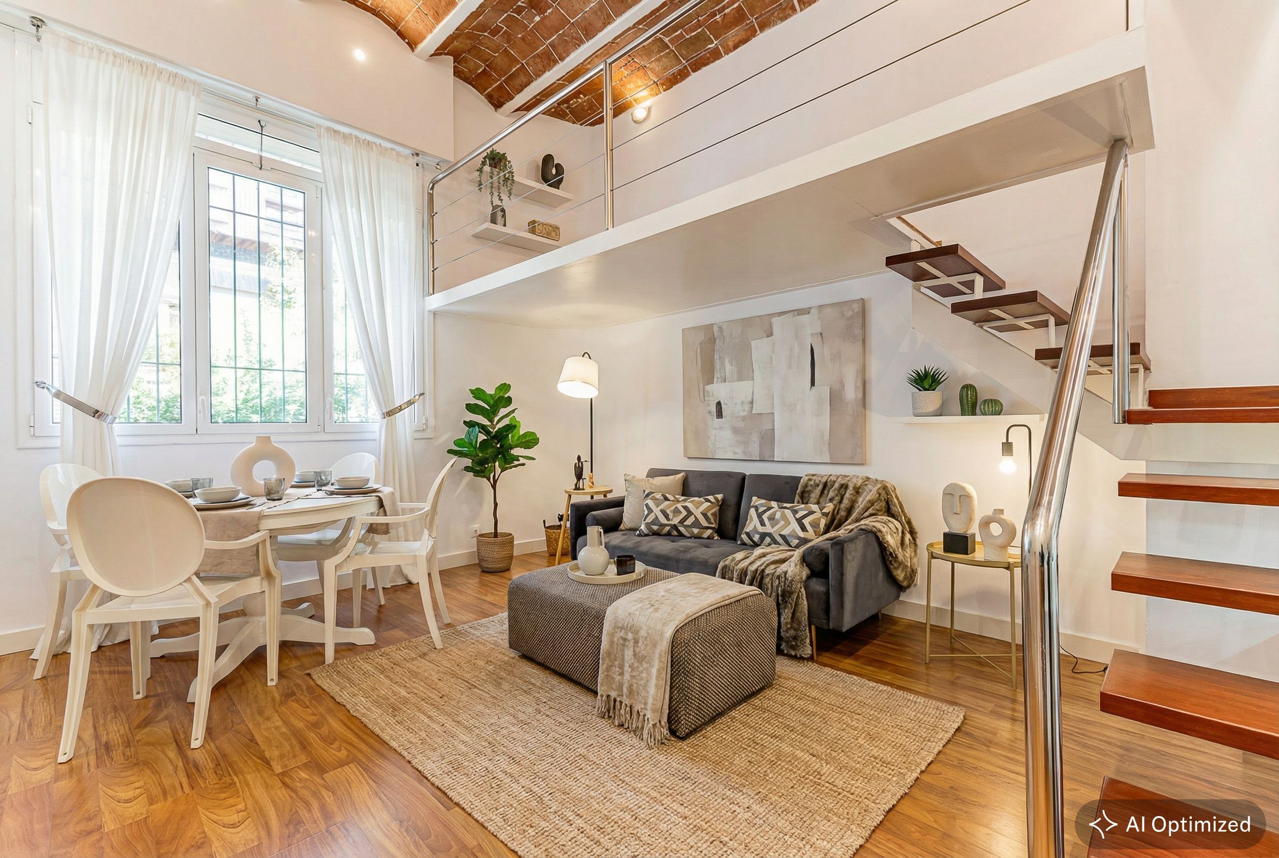 Sala d'estar de Apartament en venda en  Barcelona Capital amb Aire condicionat, Calefacció i Parquet